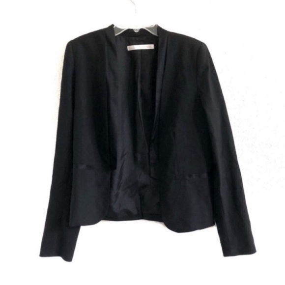 Ulla Johnson Jackets & Blazers - Ulla Johnson Black Open Front Lightweight Blazer Wool Silk